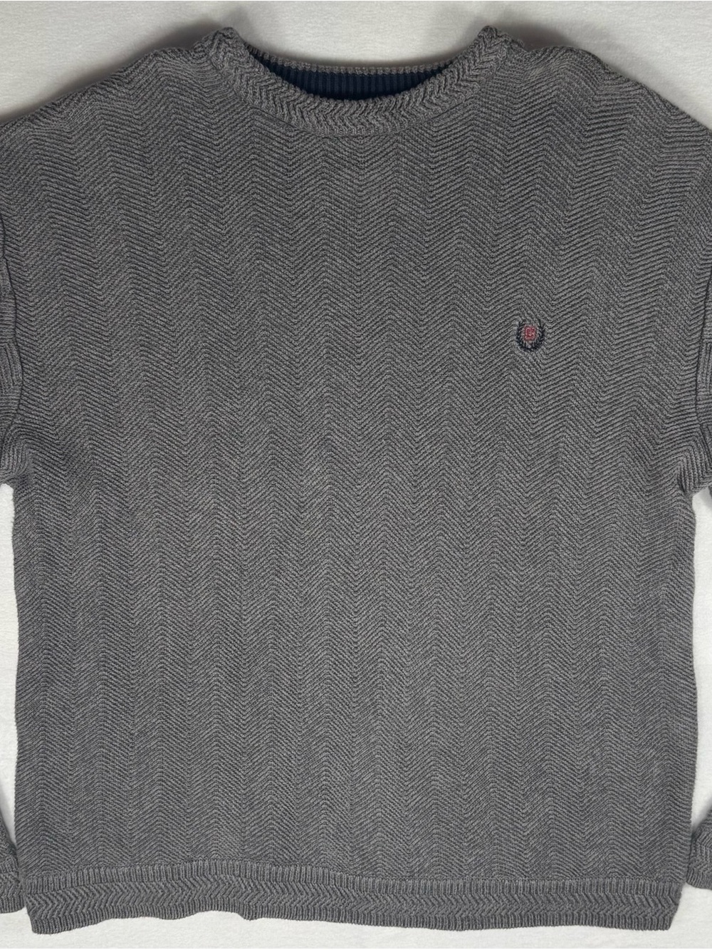 Chaps Men’s Thick Knit Sweater Grey XL